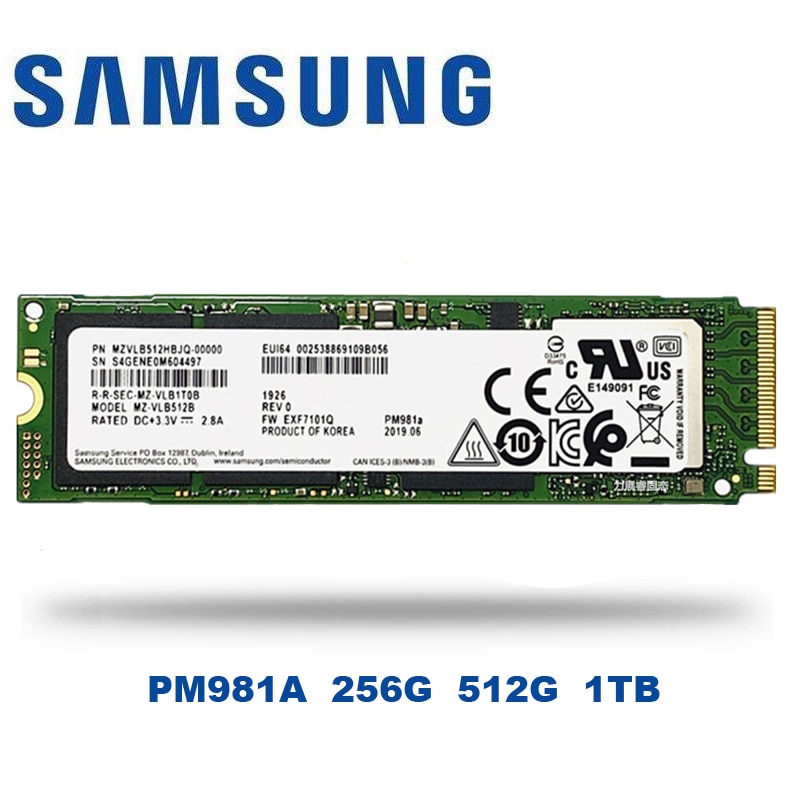 Ｚ SSD M.2 PM981A NVMe PCIe 3.0x4 256GB 512GB ..